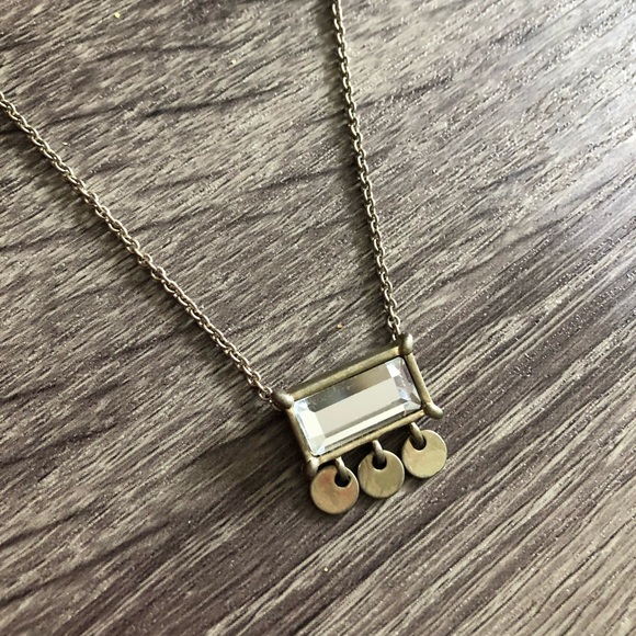 Lia Sophia Jewelry - Lia Sophia matte antique gold emerald necklace